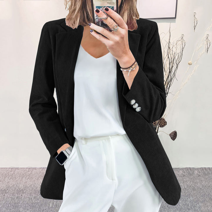 Damen modischer gestreifter Blazer mit schmalem Schnitt Drune