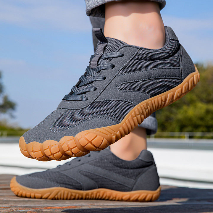 Unisex atmungsaktive Mesh-Sneaker mit Wildleder-Overlays, flexibler Profilsohle und ergonomischem Fußbett Drune