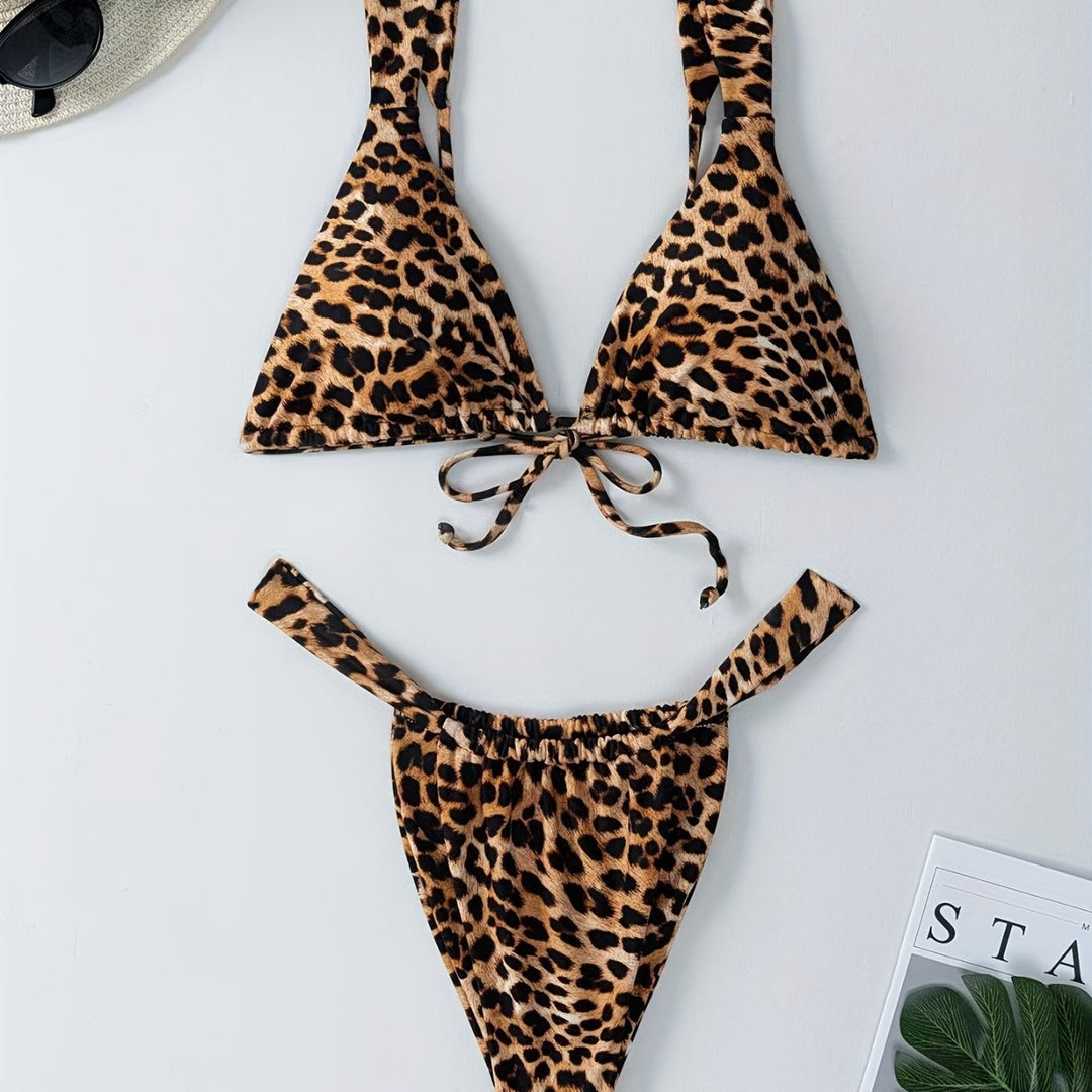 Damen Triangel-Bikini mit raffiniertem Animal-Print Drune