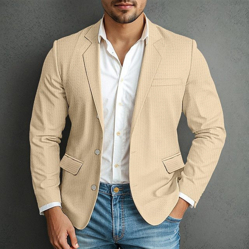 Herren eleganter Blazer mit strukturiertem Design und praktischen Taschen Drune