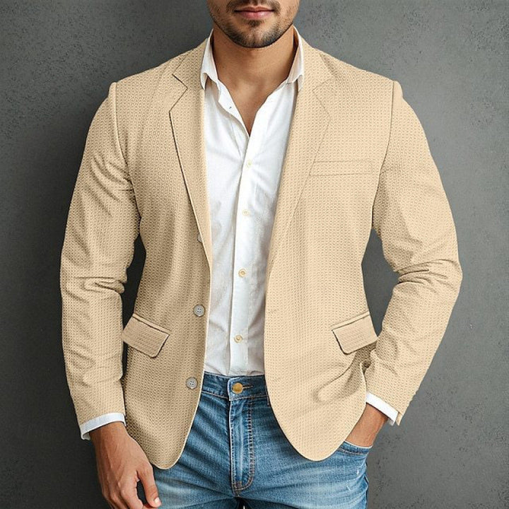 Herren eleganter Blazer mit strukturiertem Design und praktischen Taschen Drune