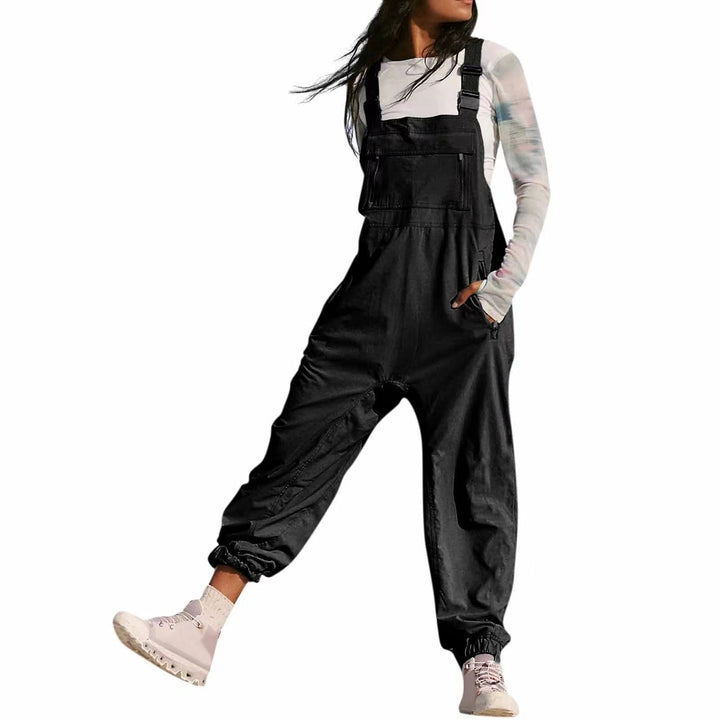 Damen Lässiger Jumpsuit mit praktischen Taschen und elastischem Saum Drune