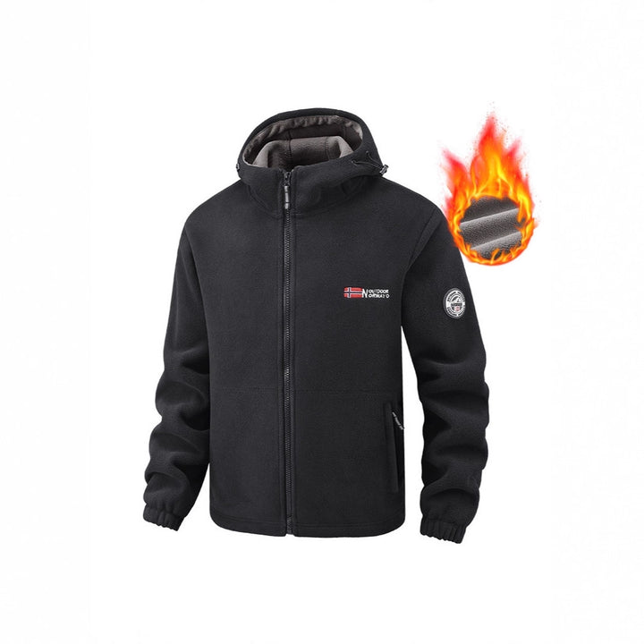 Herren Thermo-Fleece-Set mit Kapuzenjacke, Sherpa-gefüttert und elastischer Jogginghose Drune