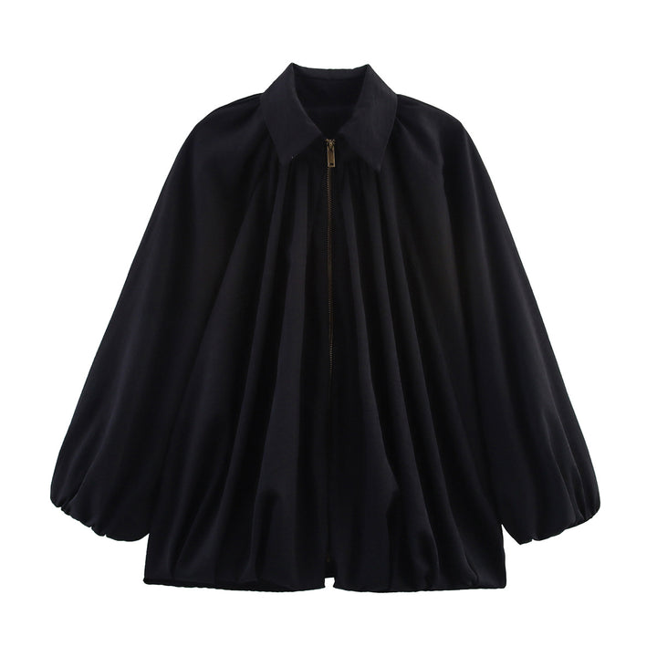 Damen leichtes Oversized-Blusenshirt mit Rüschendesign Drune