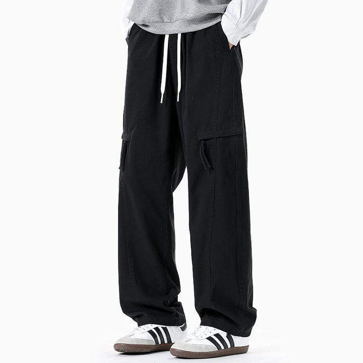 Herren Weite Cargo-Jogginghose im Baggy‑Schnitt mit Kordelbund & Mehrfachtaschen Drune