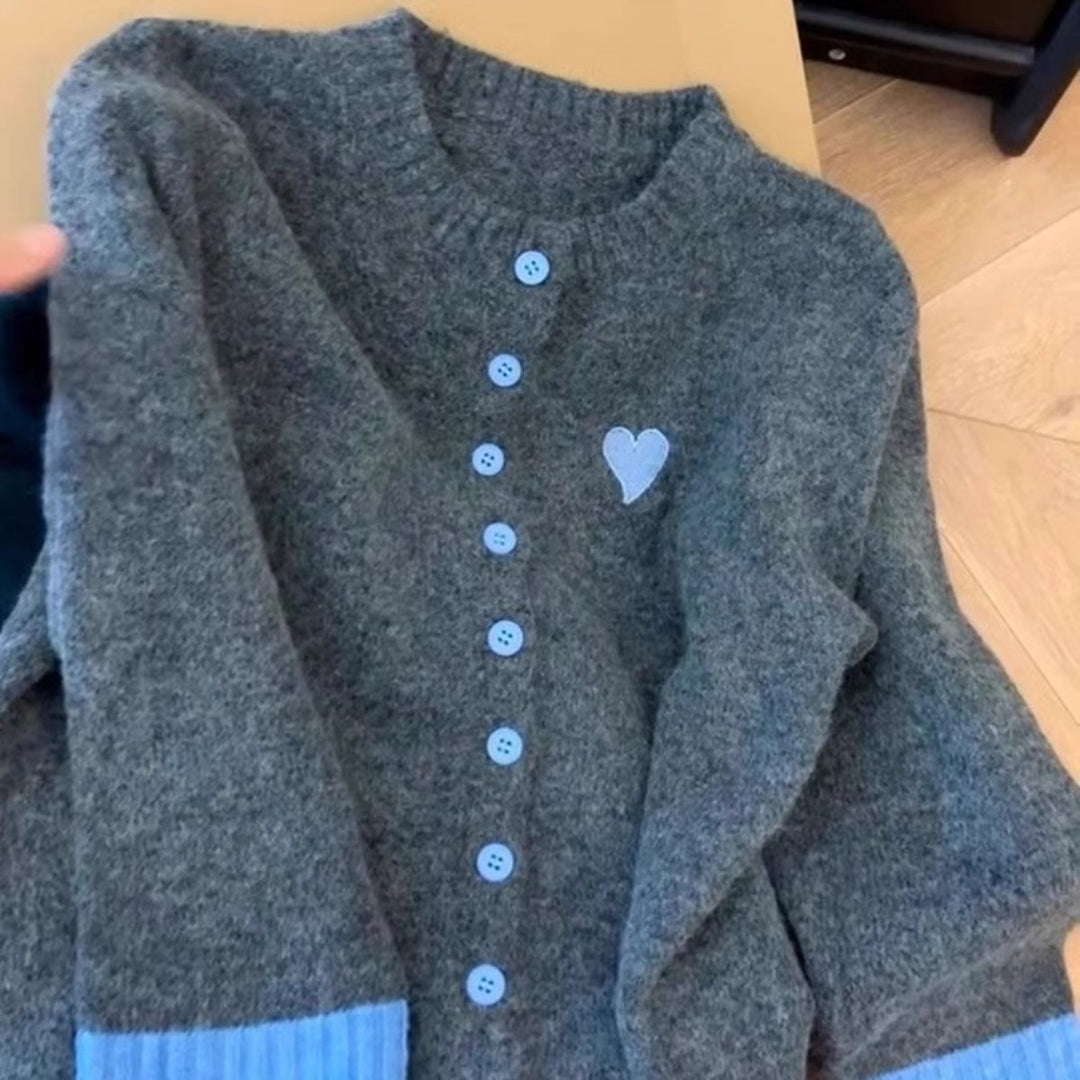 Damen kuschelweiche Strickjacke mit Baumwollmischung und modernen Akzentfarben Drune