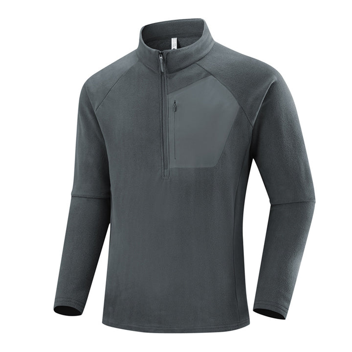 Herren Leichter Performance-Fleecepullover mit Viertel-Reißverschluss und Brusttasche Drune
