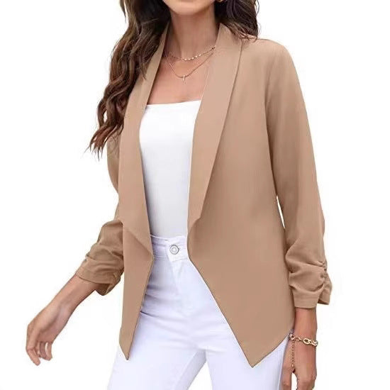 Damen eleganter und luftiger Blazer mit asymmetrischem Schnitt Drune
