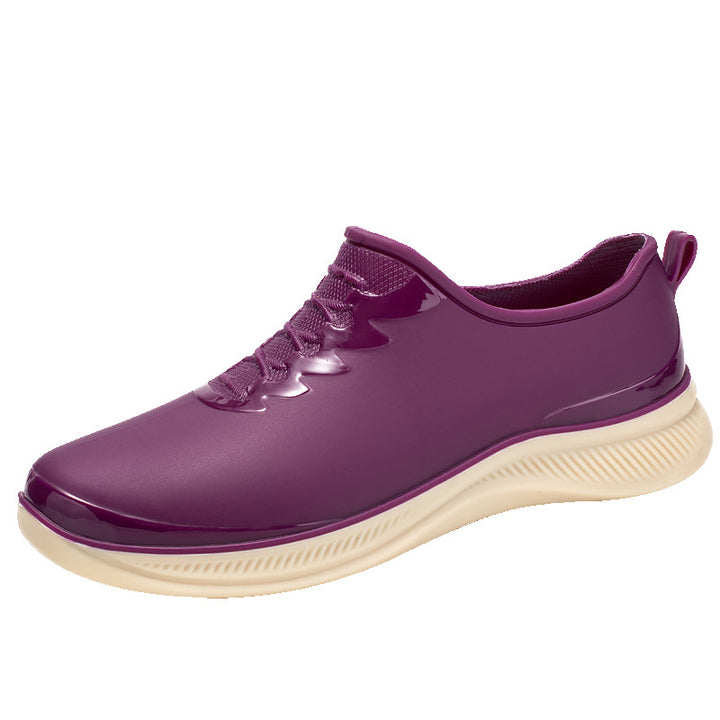 Herren Wasserdichter Slip‑On Gummisneaker mit stoßdämpfender Laufsohle und dezenter Schnüroptik Drune