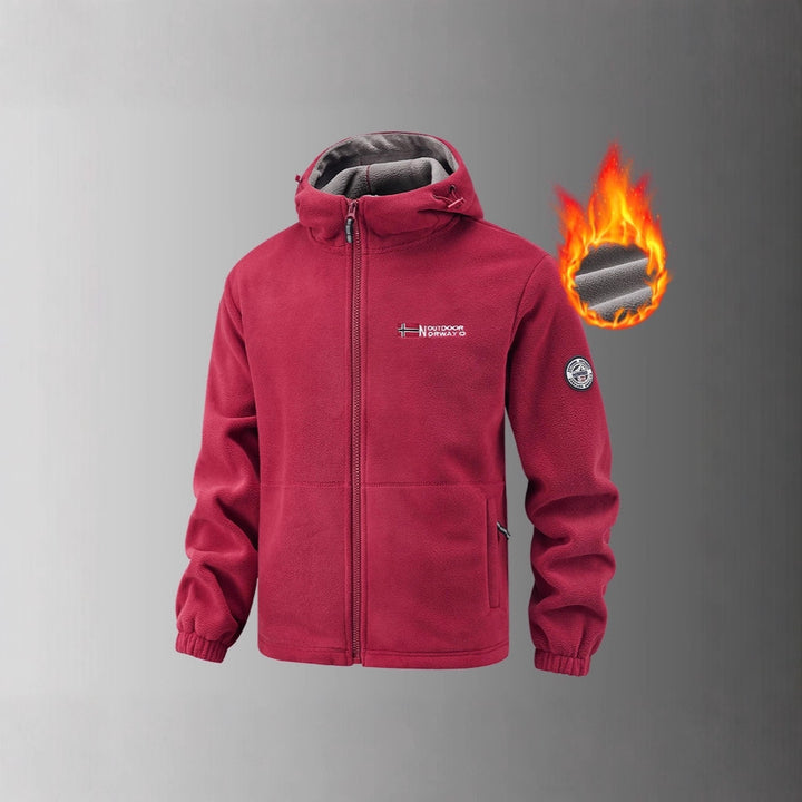 Herren Thermo-Fleece-Set mit Kapuzenjacke, Sherpa-gefüttert und elastischer Jogginghose Drune