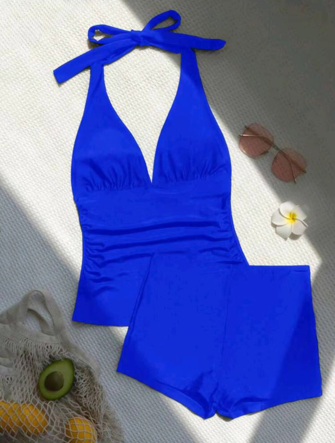 Damen Hochgeschnittener Tankini mit flexiblem Oberteil Drune