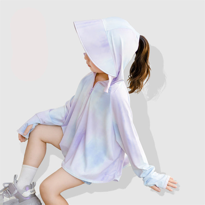 Damen UV-Schutzjacke mit Kapuze und weichem Material Drune