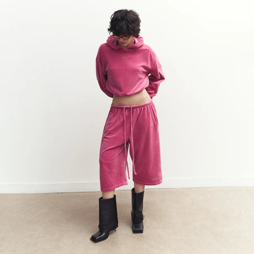 Damen kuscheliges Fleece-Loungewear-Set mit weiten Hosen und praktischen Taschen Drune