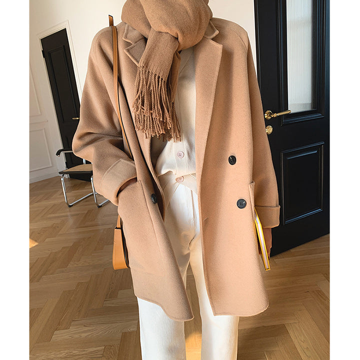 Damen Oversized Mantel mit Taillengürtel Drune