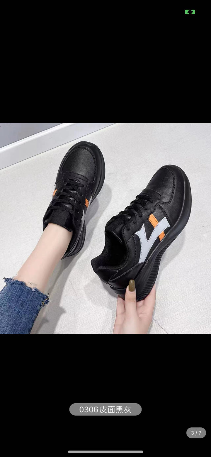 Damen nan modische Plateau-City-Sneaker mit extraweich gepolstertem Fußbett, stoßdämpfender Zwischensohle und sportiver Seitenapplikation Drune