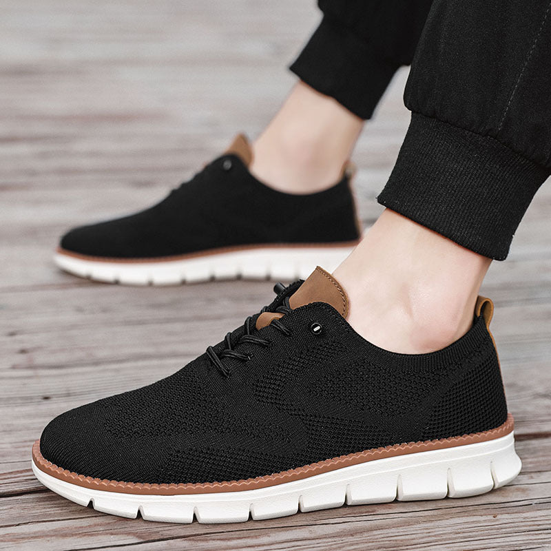 Herren gestrickter Komfort-Sneaker mit atmungsaktivem Strickoberteil und flexibler EVA-Laufsohle Drune