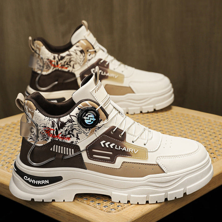 Herren High-Top Sneakers mit innovativem Schnürsystem und stoßdämpfender Sohle Drune