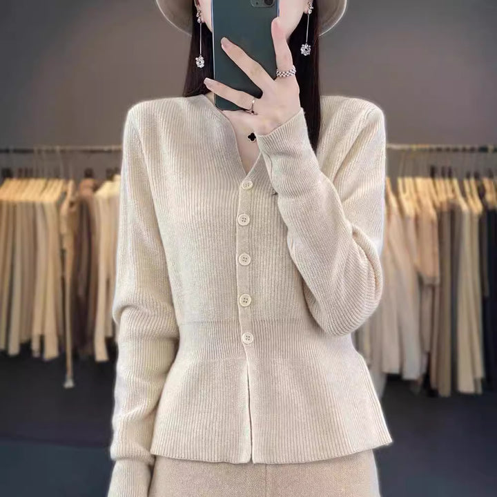 Damen edler Strickcardigan mit strukturiertem Design Drune