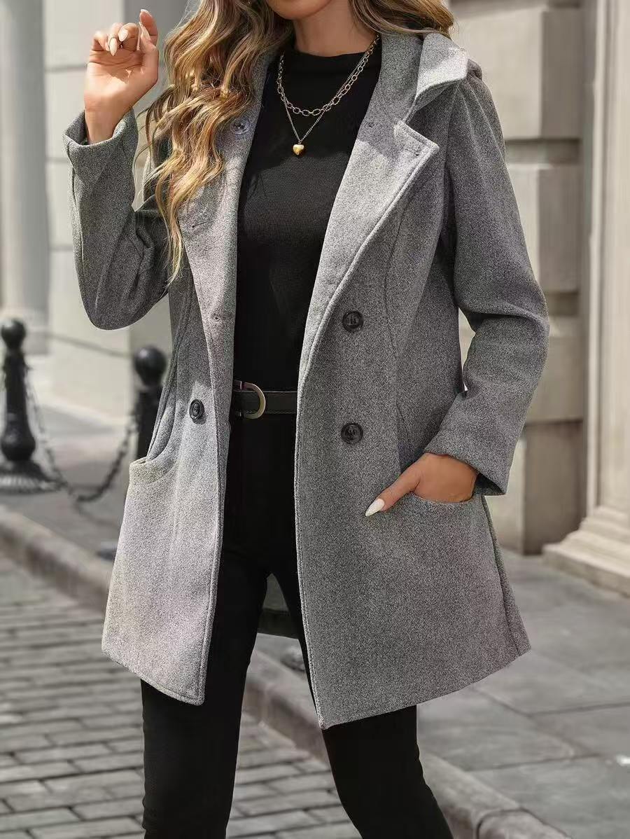 Damen Eleganter und bequemer Mantel mit praktischen Taschen Drune
