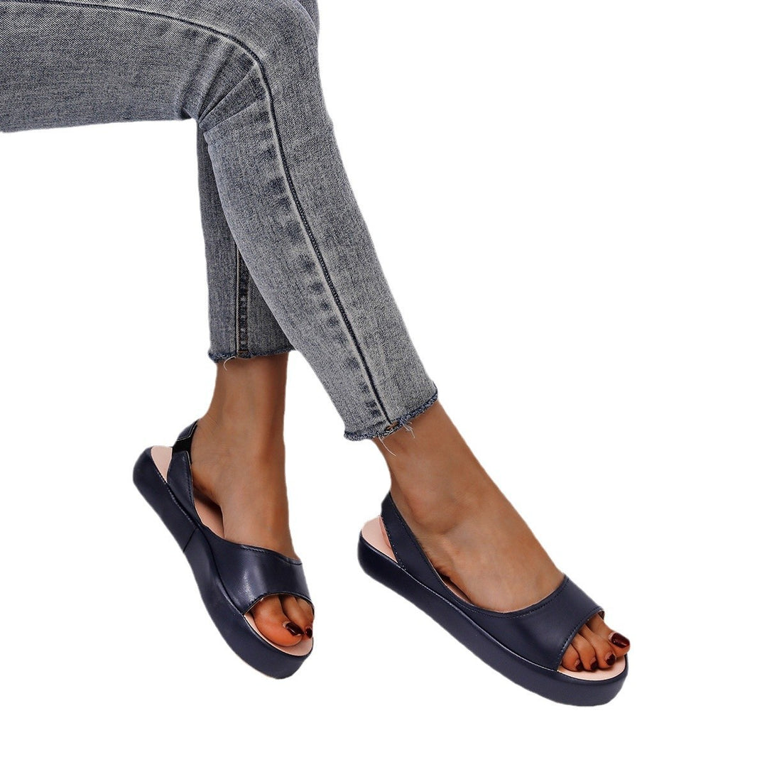 Damen Slingback Sandalen mit modischem Plateau und verstellbarem Riemen Drune