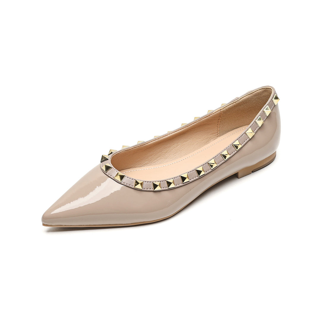 Damen Ballerinas mit Nietenverzierung Drune