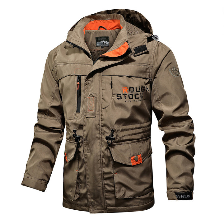 Herren Funktions-Fieldjacke mit Kapuze und wasserabweisender Beschichtung Drune