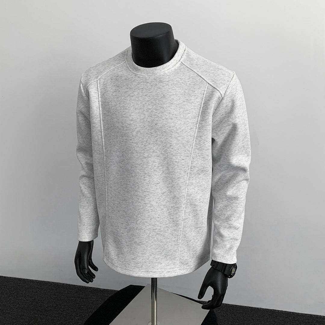 Herren Sweatshirt mit strukturierten Nahtdetails und Rundhalsausschnitt Drune