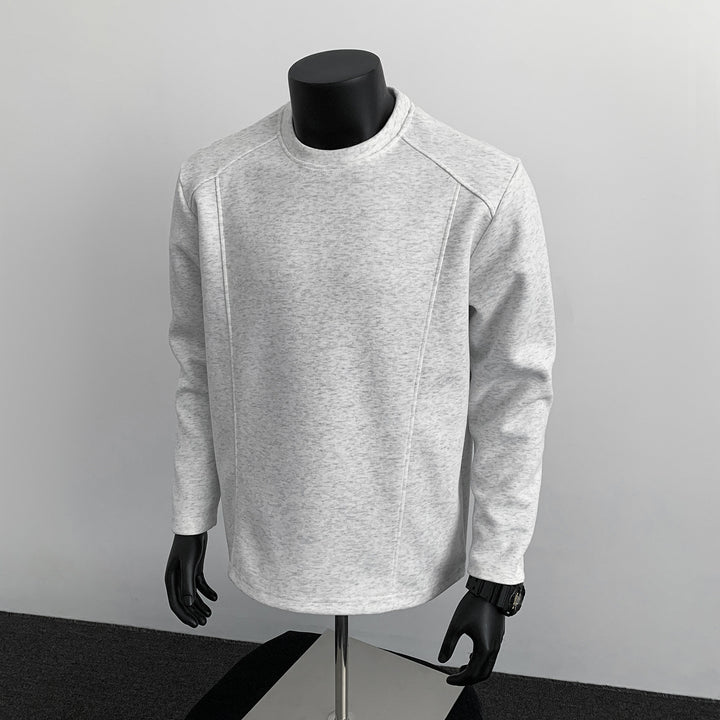 Herren Sweatshirt mit strukturierten Nahtdetails und Rundhalsausschnitt Drune