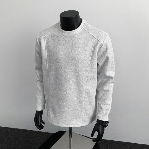Herren Sweatshirt mit strukturierten Nahtdetails und Rundhalsausschnitt Drune