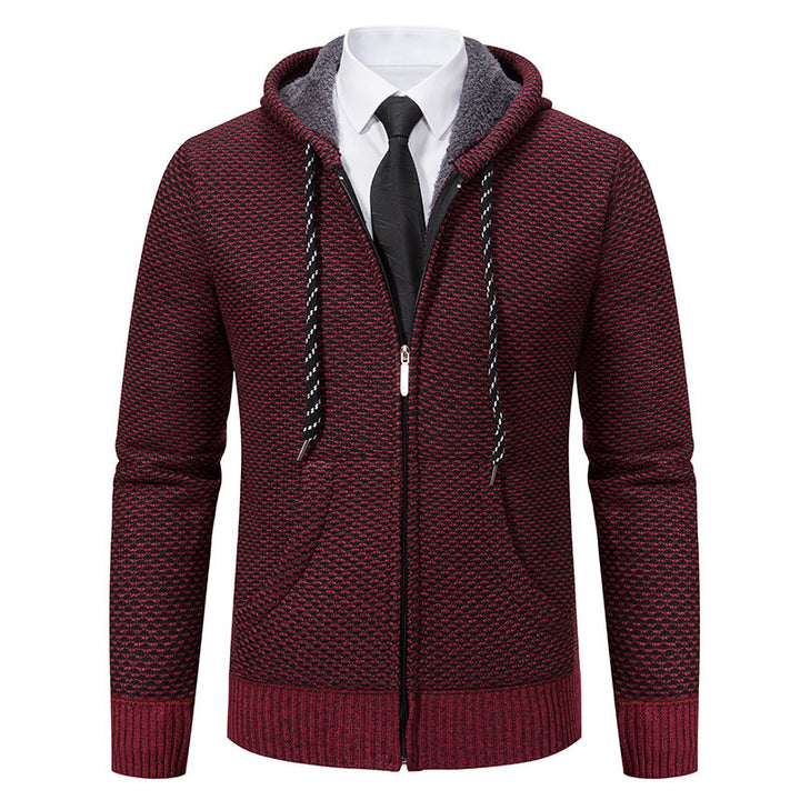 Herren stylische Kapuzenjacke mit weichem Innenfutter und eleganten Akzenten Drune
