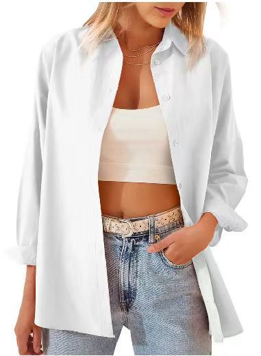 Damen Hemdbluse im lässigen Schnitt mit langen Ärmeln und modernen Details Drune
