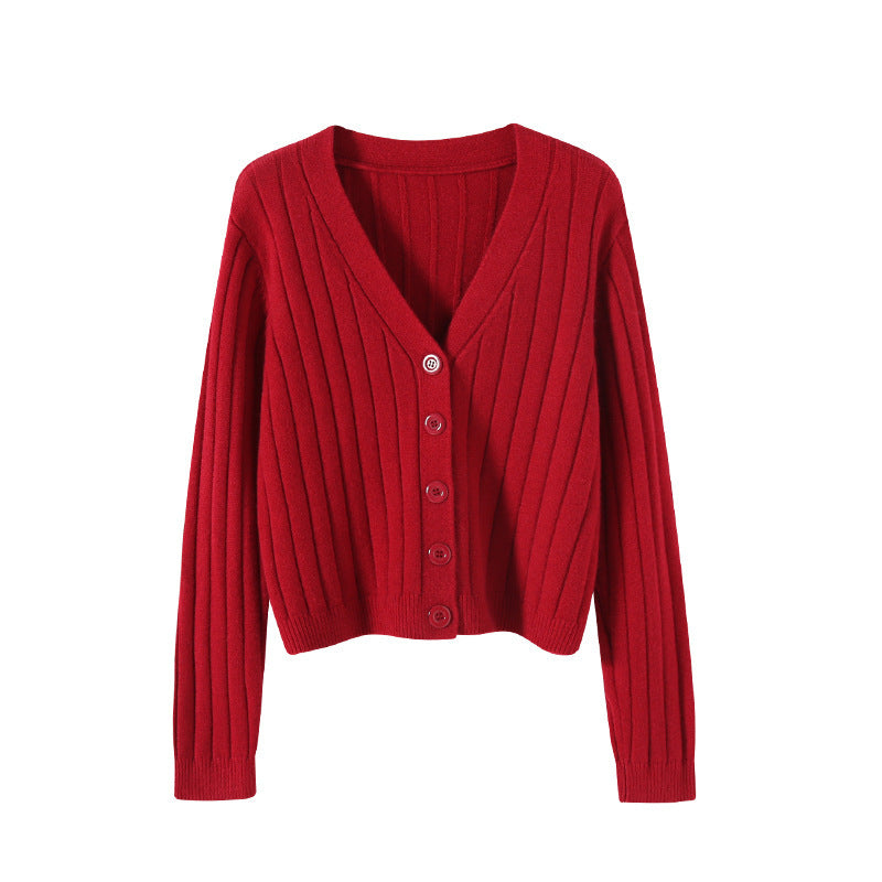 Drune | Schnürgestrickter Pullover mit V-Ausschnitt für Damen