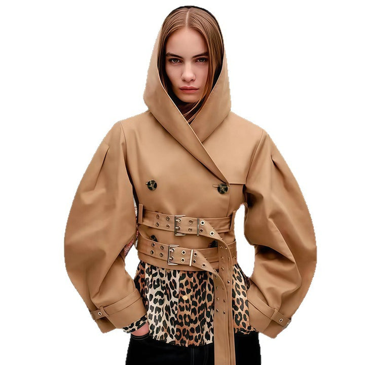 Damen elegante und modische Jacke mit angesagtem Tiermuster Drune