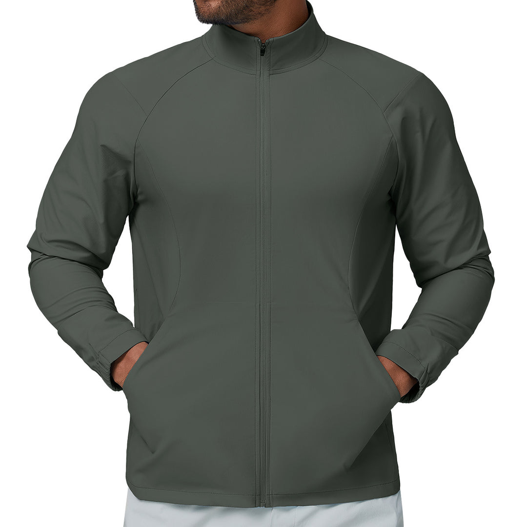 Herren Sportliche Funktionsjacke mit hochgeschlossenem Kragen Drune