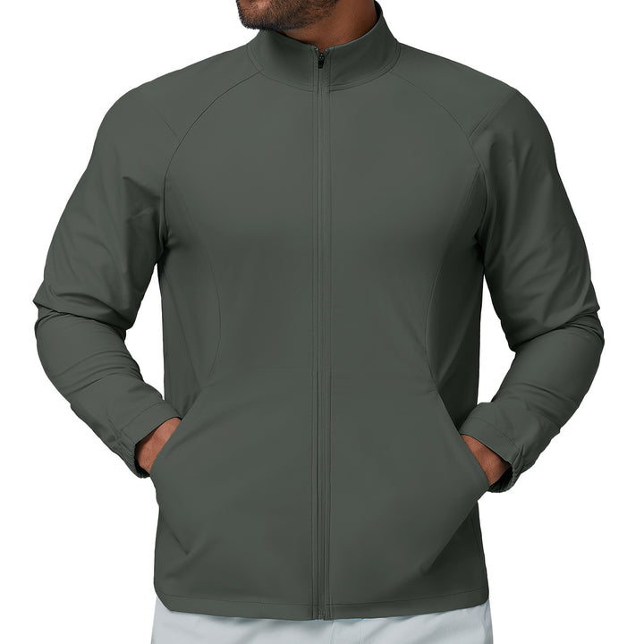 Herren Sportliche Funktionsjacke mit hochgeschlossenem Kragen Drune