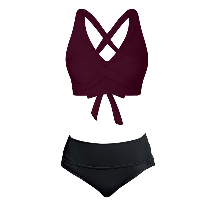 Damen Zweiteiliger Badeanzug mit floralem Design Drune