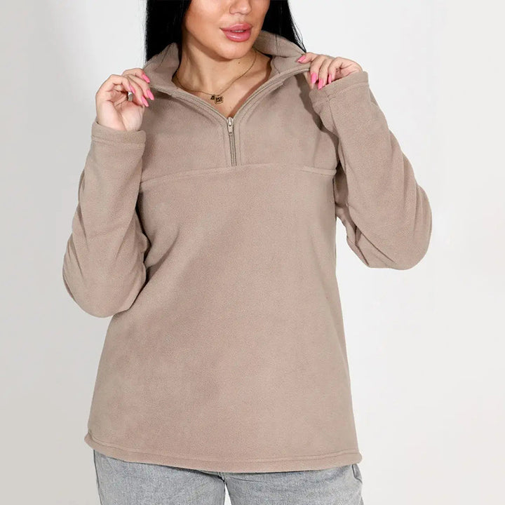 Damen kuscheliger Fleece-Pullover Drune