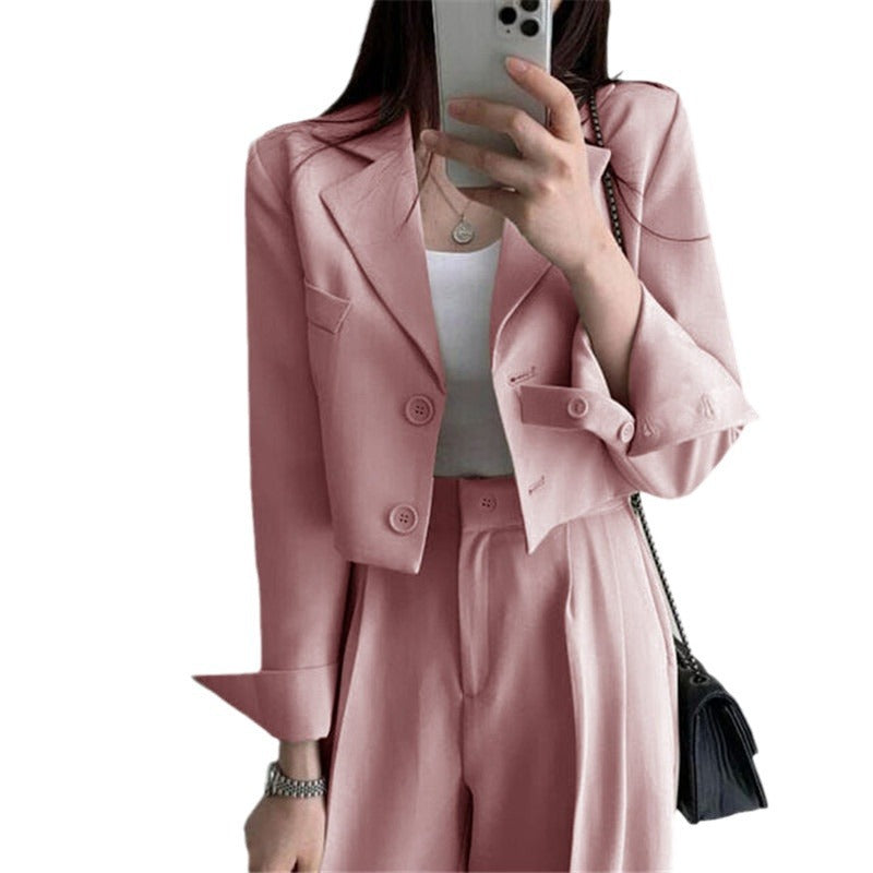 Damen Weit geschnittene Hochtaillierte Hose Drune