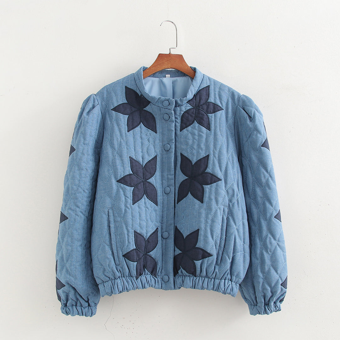 Damen gesteppte Blumenjacke Drune
