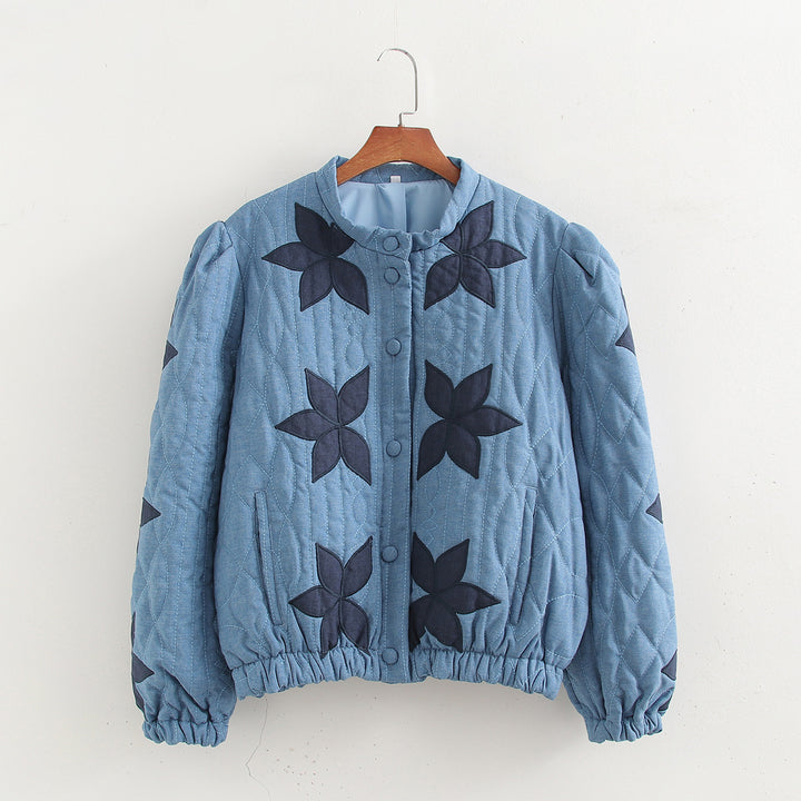 Damen gesteppte Blumenjacke Drune