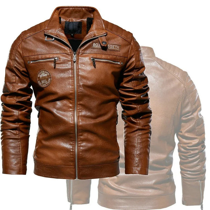 Herren Modische Bikerjacke aus Leder Drune