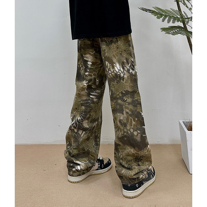 Herren Cargo-Hose mit Schlangenmuster Drune