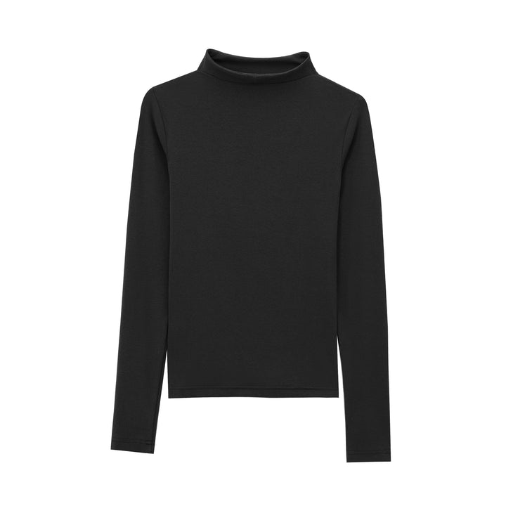 Damen nan schmal geschnittener Stretch-Rollkragenpullover aus Feinstrick Drune