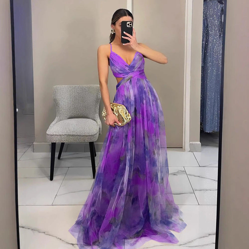 Maxikleid für Damen mit gedrehtem Frontdetail Drune