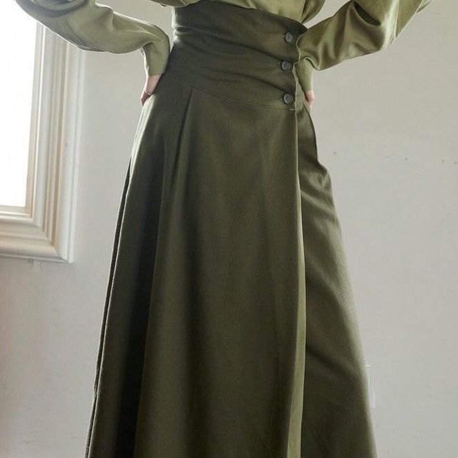 Damen Eleganter und moderner Maxi-Rock mit Kelchschnitt Drune