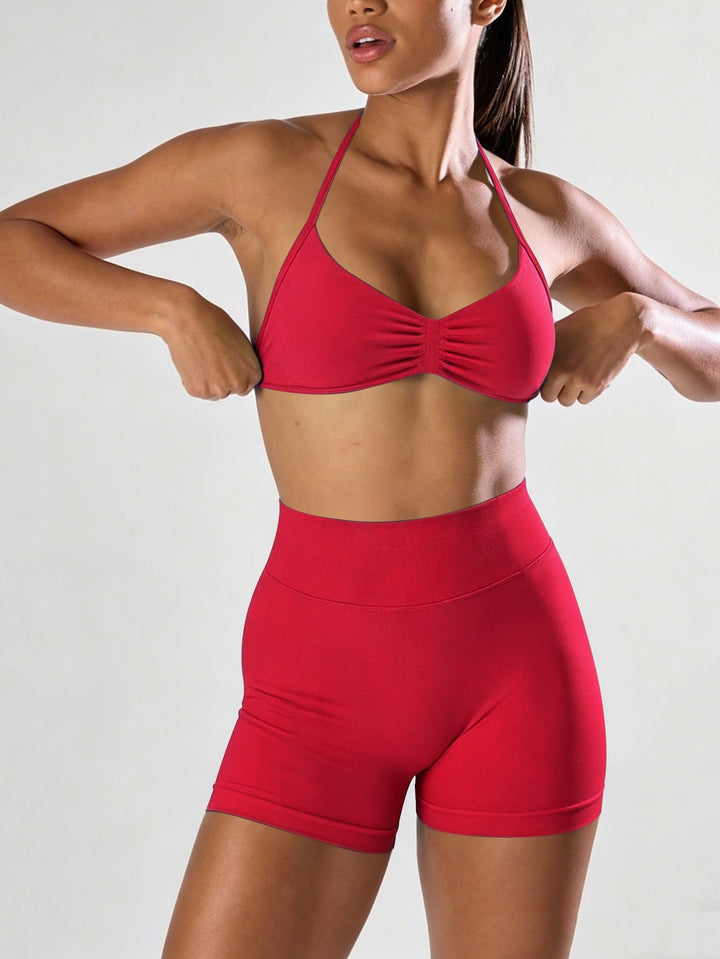 Damen Sportliches Bikini-Set mit hochelastischem Material und verstellbaren Trägern Drune