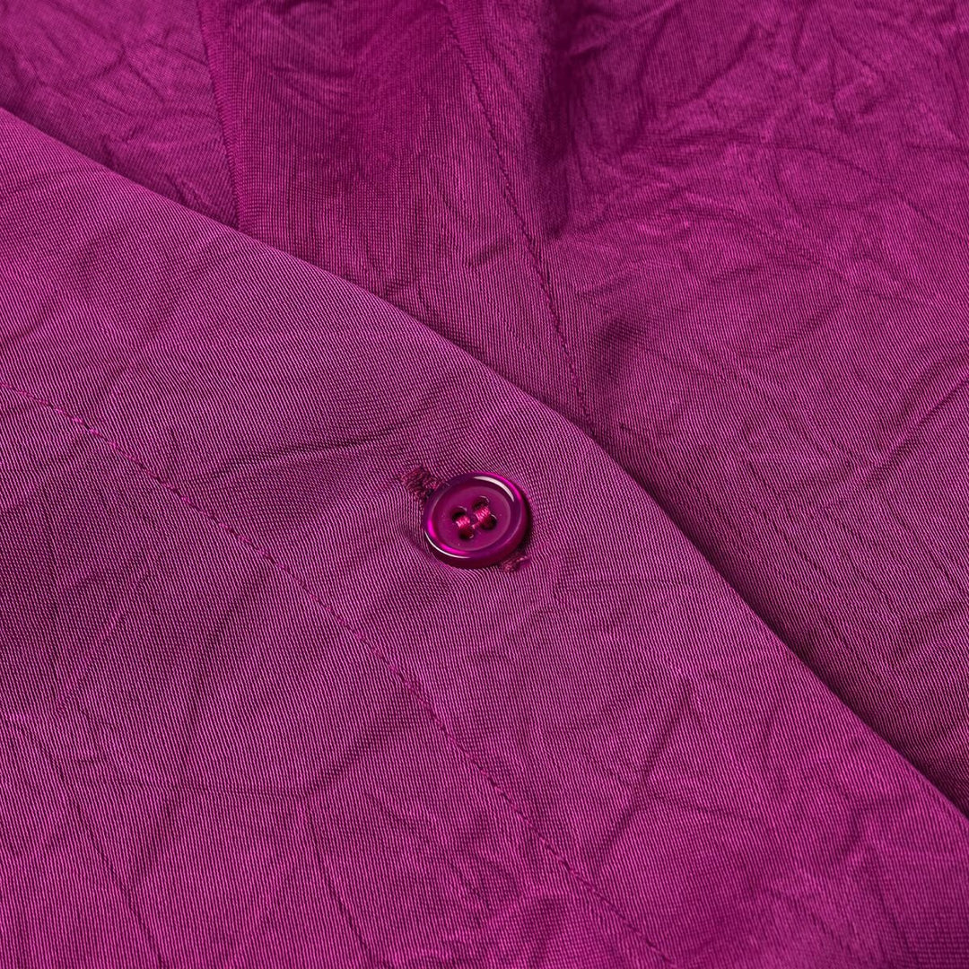 Damen Schimmernde Bluse mit verziertem Schmuckkragen und gerafften Ballonärmeln Drune