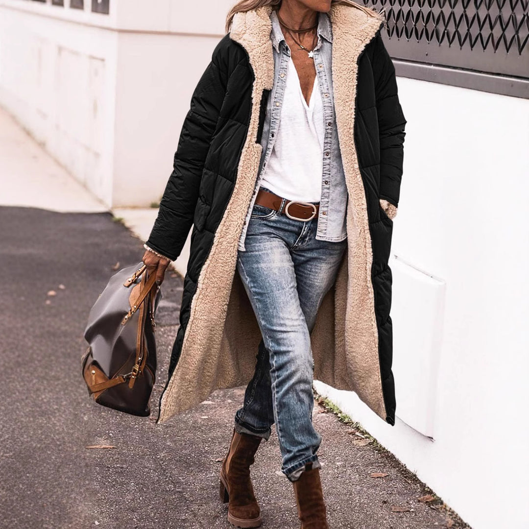 Damen kuscheliger Winterparka mit hochwertigem Teddyfutter und praktischen Taschen Drune