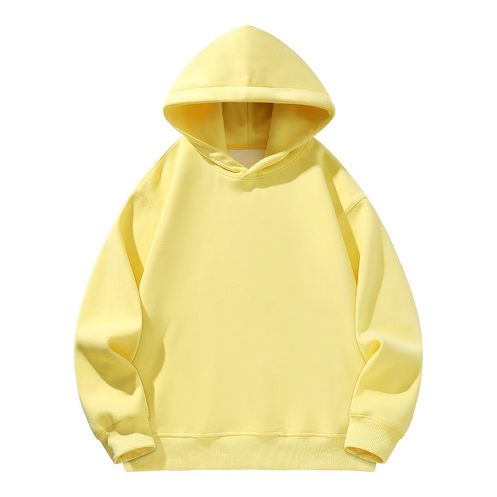 Damen Oversize Kapuzenpullover aus weichem Baumwollmix mit geripptem Saum und Raglanärmeln Drune