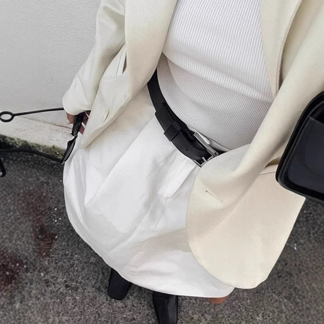 Damen Faltenshorts mit elastischem Taillenbund und eleganter Passform Drune